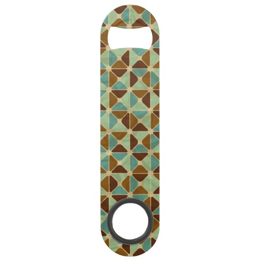 Het geometrische patroon van de retroer speed flessenopener (Voorkant)