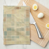 Het geometrische patroon van de retroer theedoek (Quarter Fold)