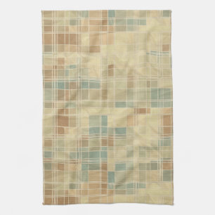 Het geometrische patroon van de retroer theedoek