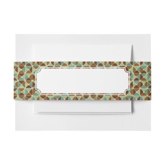 Het geometrische patroon van de retroer uitnodigingen wikkel (Voorkant Voorbeeld)