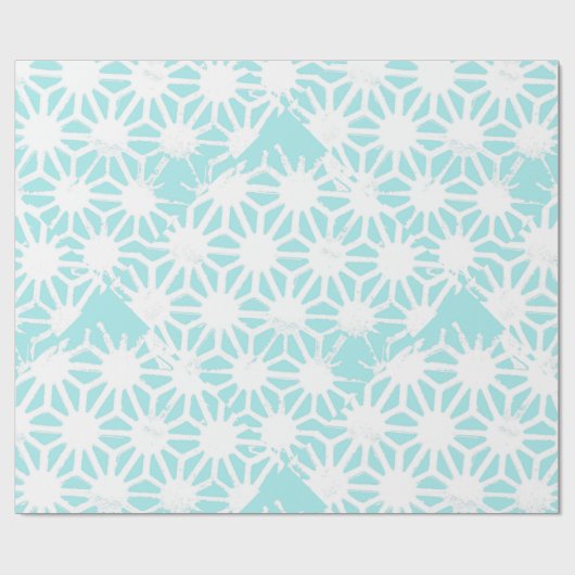 Het geometrische patroon van Turquoise Cadeaupapier (Vlak)