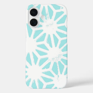 Het geometrische patroon van Turquoise iPhone 16 Hoesje