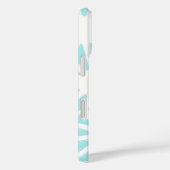 Het geometrische patroon van Turquoise Case-Mate iPhone Case (Achterkant / Rechts)