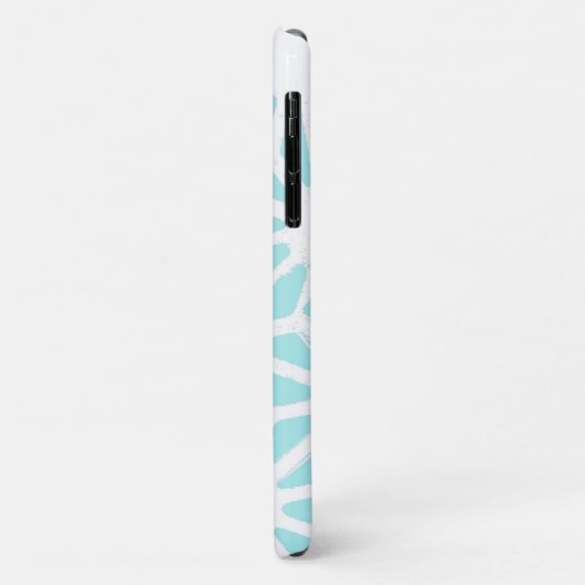 Het geometrische patroon van Turquoise Case-Mate iPhone Case (Achterkant/links)