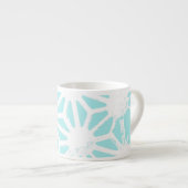 Het geometrische patroon van Turquoise Espresso Kop (Voorkant rechts)
