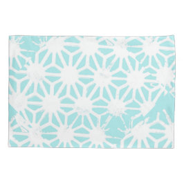 Het geometrische patroon van Turquoise Kussensloop