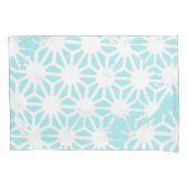 Het geometrische patroon van Turquoise Kussensloop (Voorkant)