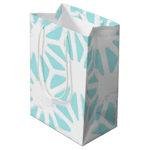 Het geometrische patroon van Turquoise Medium Cadeauzakje