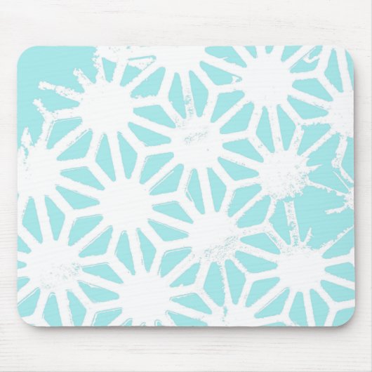 Het geometrische patroon van Turquoise Muismat (Voorkant)