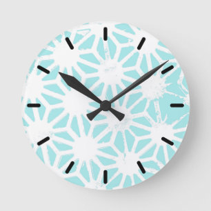 Het geometrische patroon van Turquoise Ronde Klok