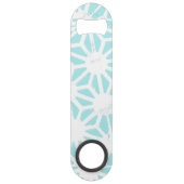 Het geometrische patroon van Turquoise Speed Flessenopener (Voorkant)