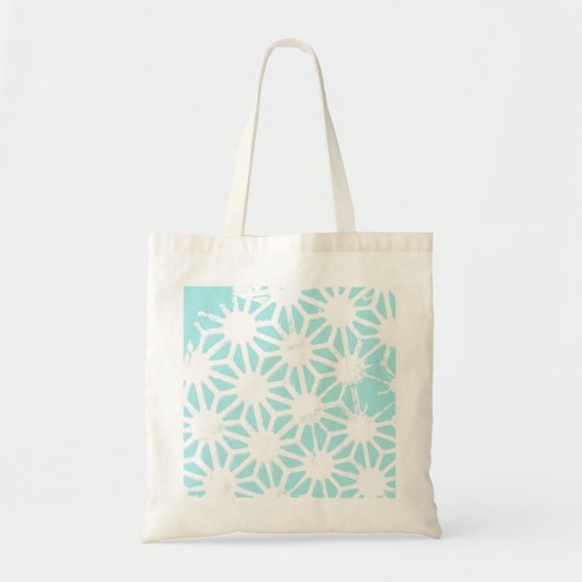 Het geometrische patroon van Turquoise Tote Bag (Voorkant)