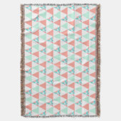 Het geometrische Roze Patroon van het Koraal van Deken (Voorkant Verticaal)