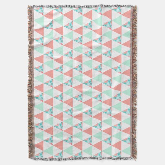 Het geometrische Roze Patroon van het Koraal van Deken (Voorkant Verticaal)