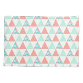 Het geometrische Roze Patroon van het Koraal van Kussensloop (Achterkant)