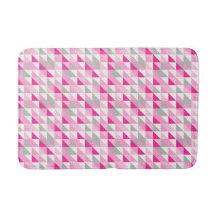 Het geometrische Roze Witte Grijze Patroon van Badmat