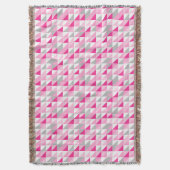 Het geometrische Roze Witte Grijze Patroon van Deken (Voorkant Verticaal)