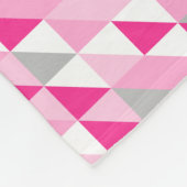 Het geometrische Roze Witte Grijze Patroon van Fleece Deken (Hoek)