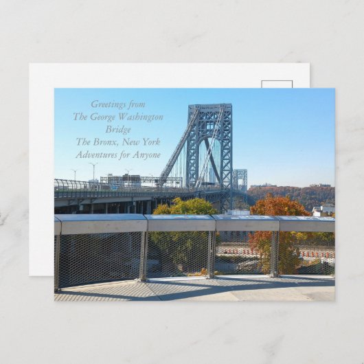 Het George Washington Bridge Briefkaart AFA (Voorkant / Achterkant)