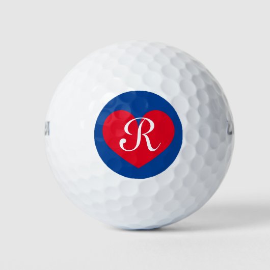 Het geparafeerde Wilson golfbal cadeau met rood ha Golfballen (Voorkant)