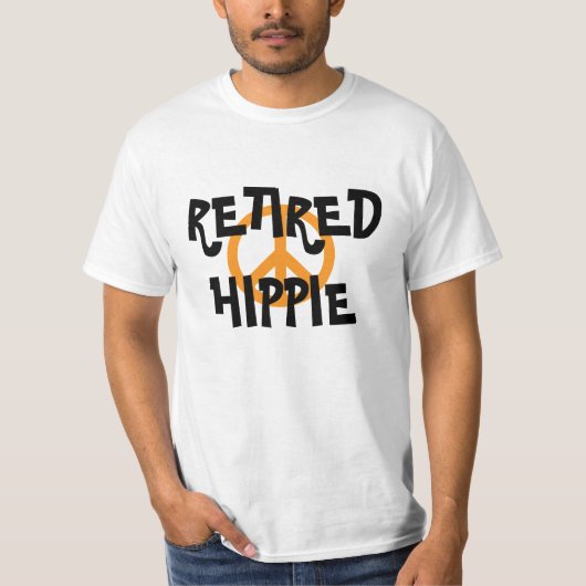 Het gepensioneerde Hippie-vredessymbool T-shirt (Voorkant)