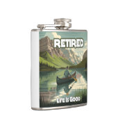 Het gepensioneerde leven is een goede kano heupfles (Rechts)