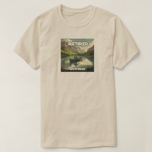 Het gepensioneerde leven is een goede kano t-shirt (Design voorkant)