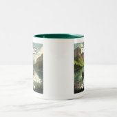 Het gepensioneerde leven is een goede kano tweekleurige koffiemok (Center)