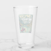 Het gepensioneerde leven is een goede rode kano glas (Achterkant)