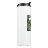 Het gepensioneerde leven is een goede rode kano thermosbeker (Gedraaid links)