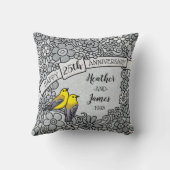 Het gepersonaliseerde 25ste Jubileum, verzilvert Kussen (Achterkant)