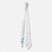 Het gepersonaliseerde Aantal Turquoise van de Naam Stropdas (Achterkant)