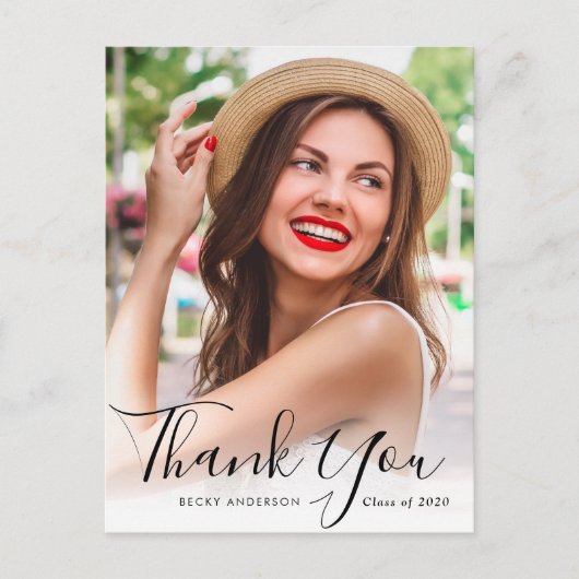 Het gepersonaliseerde afstuderen van het fotomanus briefkaart (Voorkant)