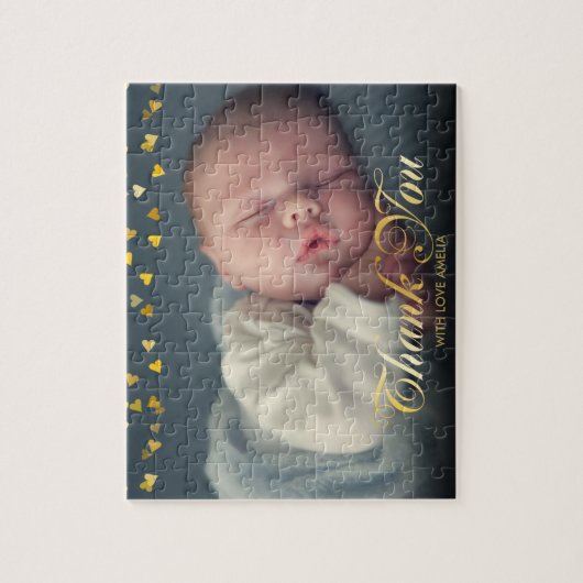 Het gepersonaliseerde Baby van de Foto dankt u Legpuzzel (Verticaal)