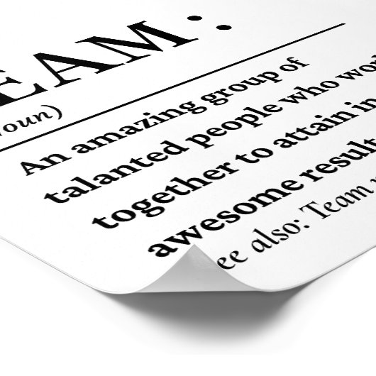 Het gepersonaliseerde beste team van de definitie  poster (Hoek)