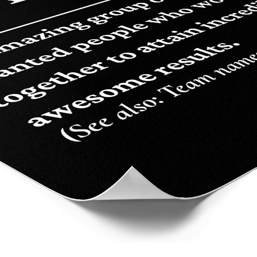 Het gepersonaliseerde beste team van de definitie  poster (Hoek)