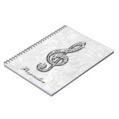 Het gepersonaliseerde BloemenDamast van de Nota Notitieboek (Linkerzijde)