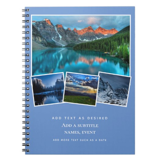 Het gepersonaliseerde Dagboek voegt Foto's en het Notitieboek (Voorkant)