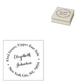 Het gepersonaliseerde Elegant Adres van de Terugke Rubberstempel (Gestempeld)