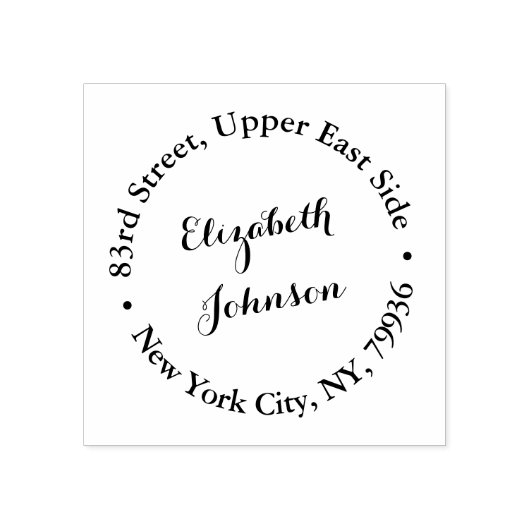 Het gepersonaliseerde Elegant Adres van de Terugke Rubberstempel (Afrduk)