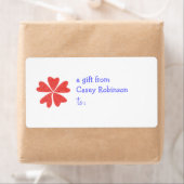 Het gepersonaliseerde etiket van het giftlabel -- (Insitu)