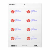 Het gepersonaliseerde etiket van het giftlabel -- (Full Sheet)