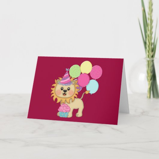 (Het gepersonaliseerde) Feestvarken van de leeuw Kaart (Voorkant)