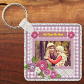 Het gepersonaliseerde fotolijstje met aangepaste t sleutelhanger (Voorkant)