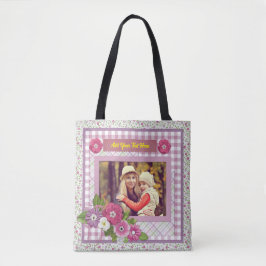 Het gepersonaliseerde fotolijstje met aangepaste t tote bag