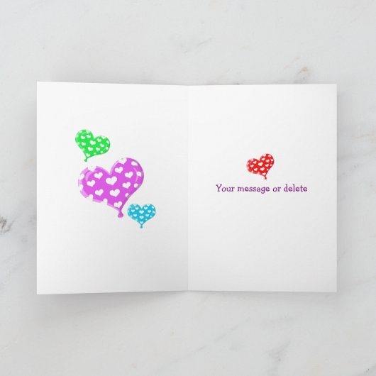 Het gepersonaliseerde Hart behoort tot Oma Bedankkaart (Binnen)