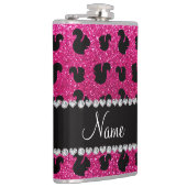 Het gepersonaliseerde hete roze van het naamneon heupfles (Rechts)