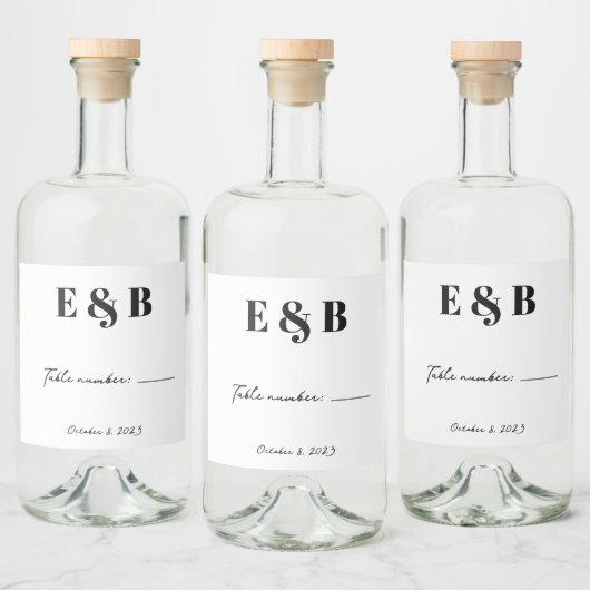 Het gepersonaliseerde Initiaal van de Weddenschap  Likeurfles Etiket (Flessen)