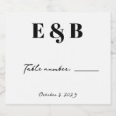 Het gepersonaliseerde Initiaal van de Weddenschap  Likeurfles Etiket (Enkel label)