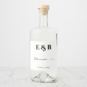 Het gepersonaliseerde Initiaal van de Weddenschap  Likeurfles Etiket (Voorkant)
